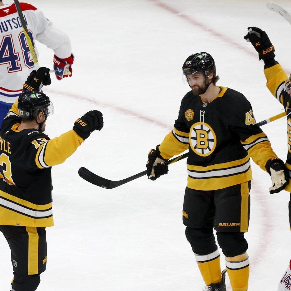 Charlie McAvoy, Charlie Coyle each score twice as Bruins beat Canadiens 6-3